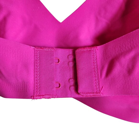 Skims Bra Pink XL Women's Naked Plunge Bra Fuchsia NEW Wireless Back Close - Picture 8 of 11